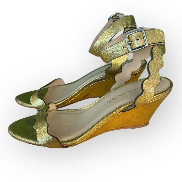 L2 Loeffler Randall Gold Metallic Wedge